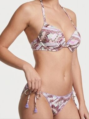 NWT Victoria Secret Bikini (Halter style with Push Up 32C)